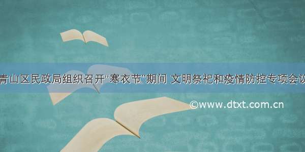 青山区民政局组织召开“寒衣节”期间 文明祭祀和疫情防控专项会议