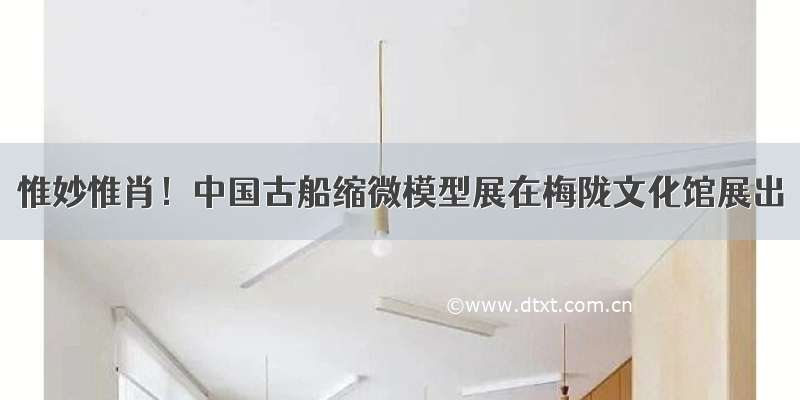 惟妙惟肖！中国古船缩微模型展在梅陇文化馆展出