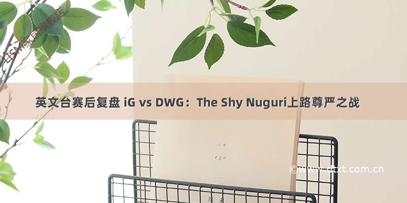 英文台赛后复盘 iG vs DWG：The Shy Nuguri上路尊严之战