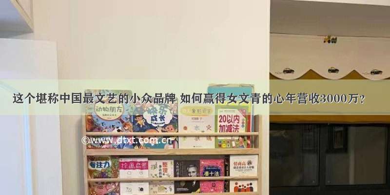 这个堪称中国最文艺的小众品牌 如何赢得女文青的心年营收3000万？