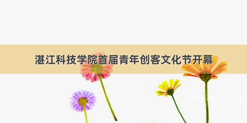 湛江科技学院首届青年创客文化节开幕
