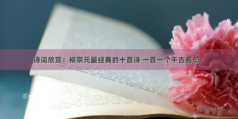 诗词欣赏：柳宗元最经典的十首诗 一首一个千古名句