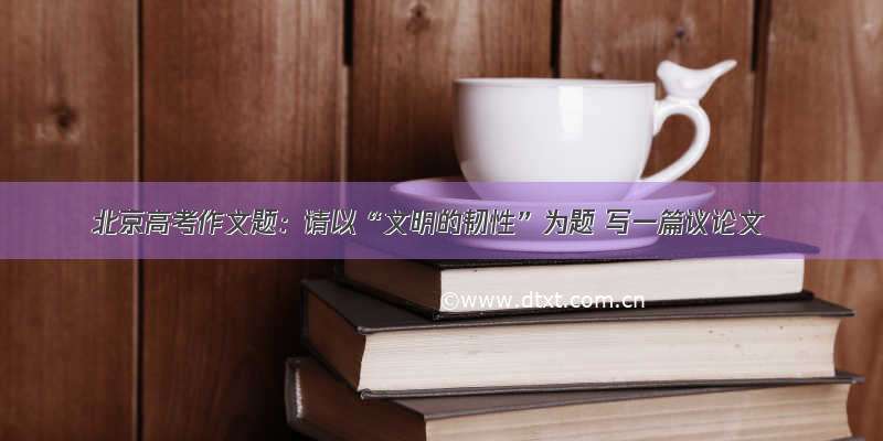 北京高考作文题：请以“文明的韧性”为题 写一篇议论文