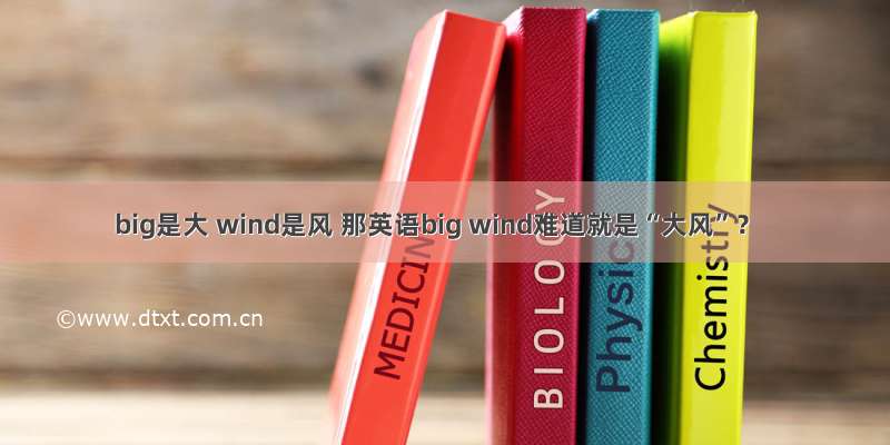 big是大 wind是风 那英语big wind难道就是“大风”？