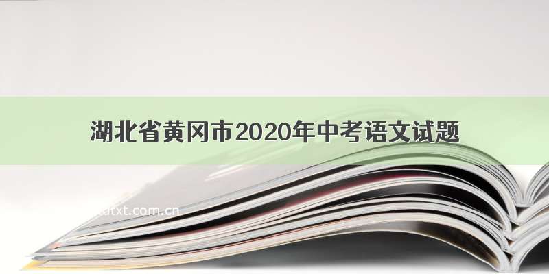 湖北省黄冈市2020年中考语文试题