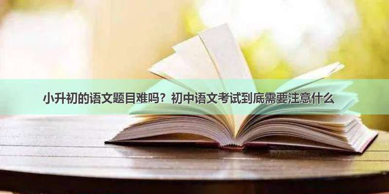 小升初的语文题目难吗？初中语文考试到底需要注意什么