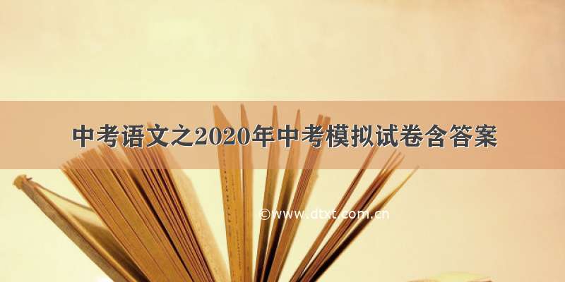 中考语文之2020年中考模拟试卷含答案