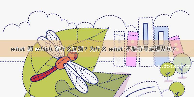 what 和 which 有什么区别？为什么 what 不能引导定语从句？
