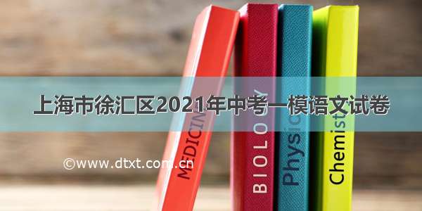 上海市徐汇区2021年中考一模语文试卷