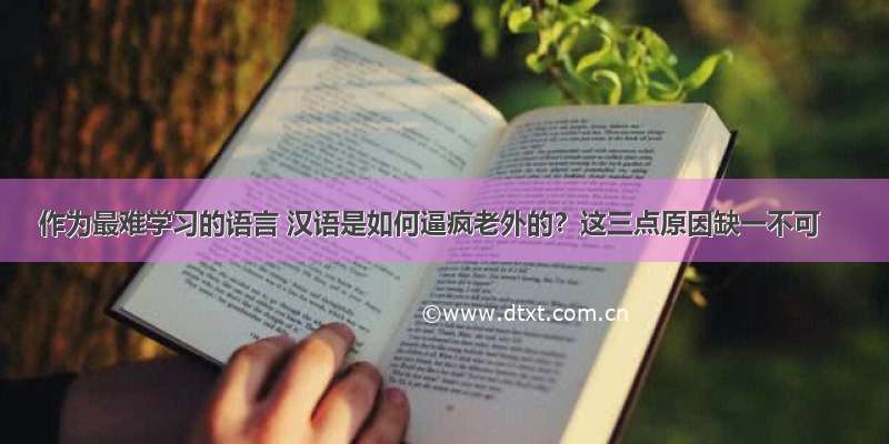 作为最难学习的语言 汉语是如何逼疯老外的？这三点原因缺一不可