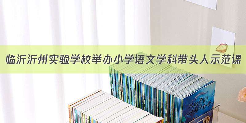 临沂沂州实验学校举办小学语文学科带头人示范课