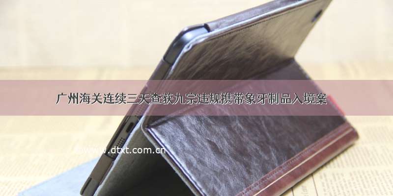 广州海关连续三天查获九宗违规携带象牙制品入境案