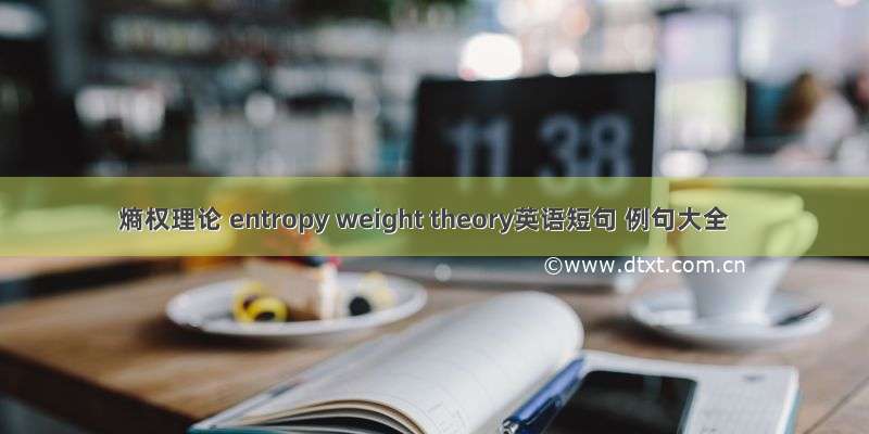熵权理论 entropy weight theory英语短句 例句大全